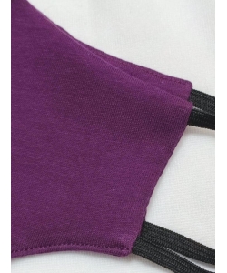 Maska ochronna z bawełny wielorazowego użytku - fioletowa